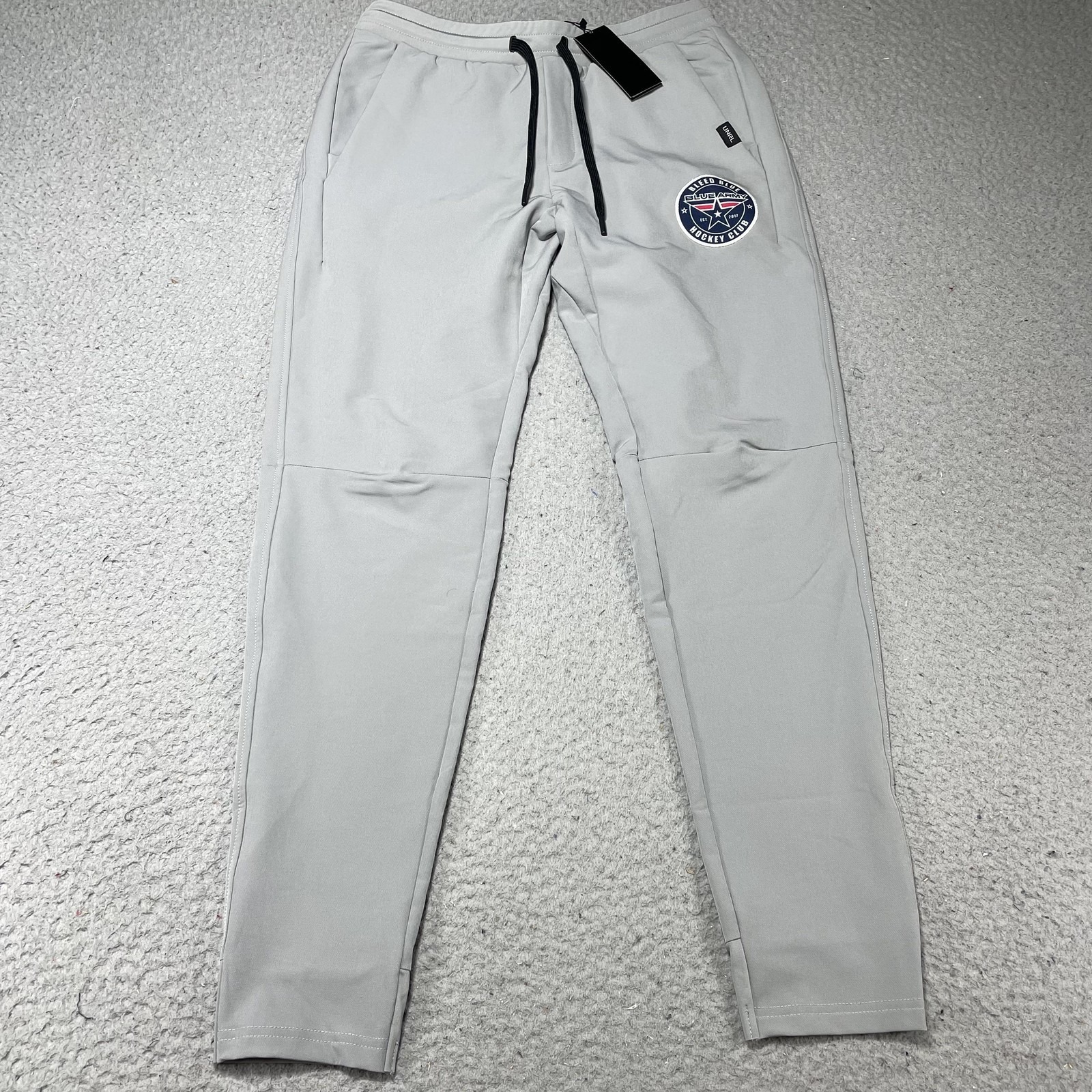 Blue Army Hockey Club Pants Mens Xs Gray Hockey Unrl Apex Jogger Track Nwt